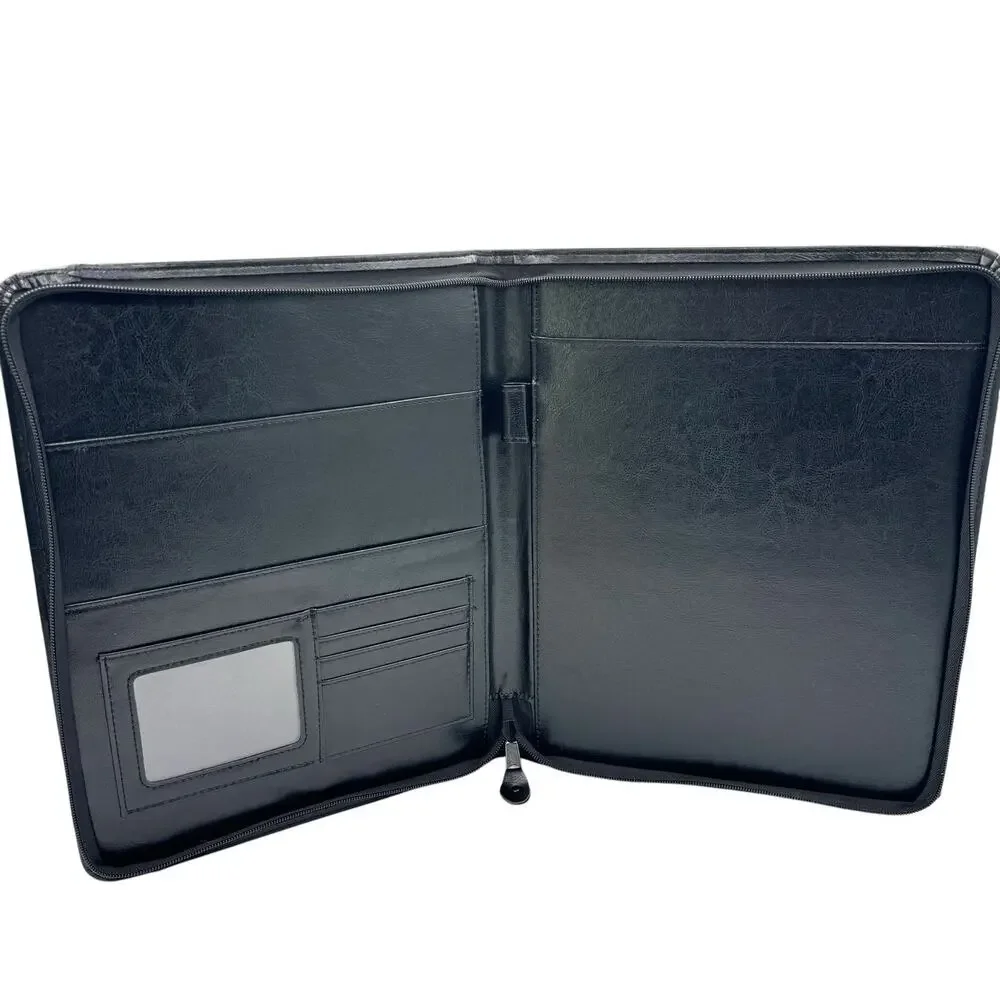 Berkshire Hathaway Home Services Padfolio Zip Around Folder Black Organizer BHHS